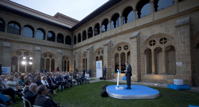 Mariano Rajoy durante su intervención en un acto en San Sebastián