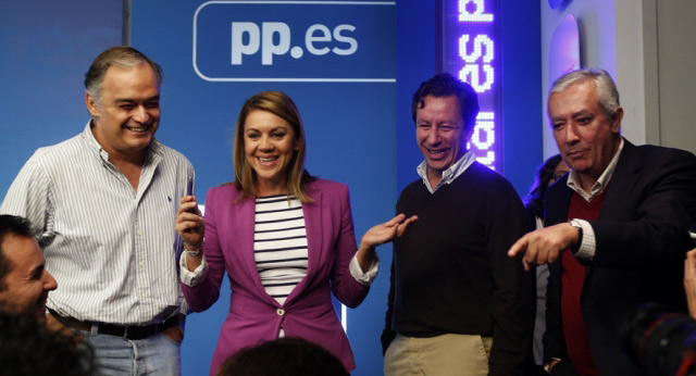 Esteban González Pons, María Dolores de Cospedal, Carlos Floriano y Javier Arenas