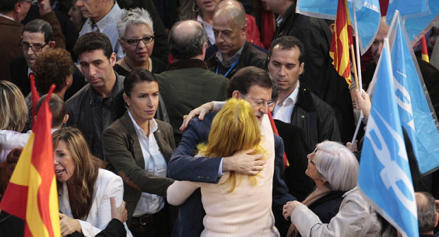 Mariano Rajoy clausura un acto del PP en Girona