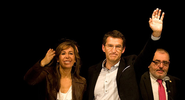 Alicia Sánchez-Camacho y Alberto Núñez Feijóo visitan la casa de Galicia en Barcelona