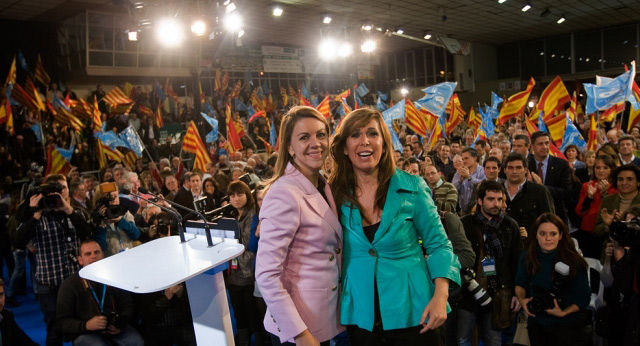 Cospedal y Alicia Sánchez-Camacho en el cierre de campaña