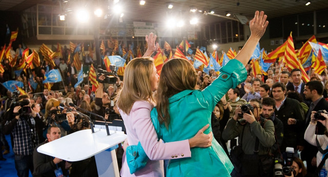 Cospedal y Alicia Sánchez-Camacho en el cierre de campaña