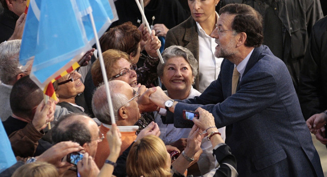 Mariano Rajoy clausura un acto del PP en Girona