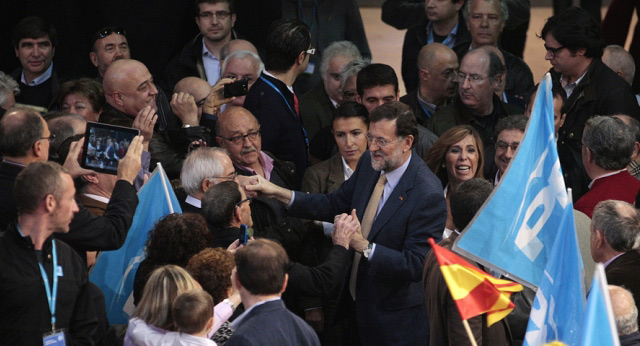 Mariano Rajoy clausura un acto del PP en Girona