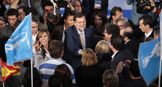 Mariano Rajoy clausura un acto del PP en Girona