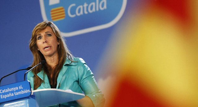 Alicia Sánchez-Camacho durante su intervención en el cierre de campaña