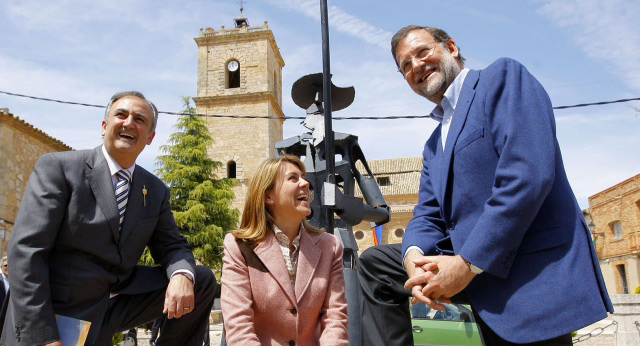 Mariano Rajoy y María Dolores de Cospedal en El Toboso