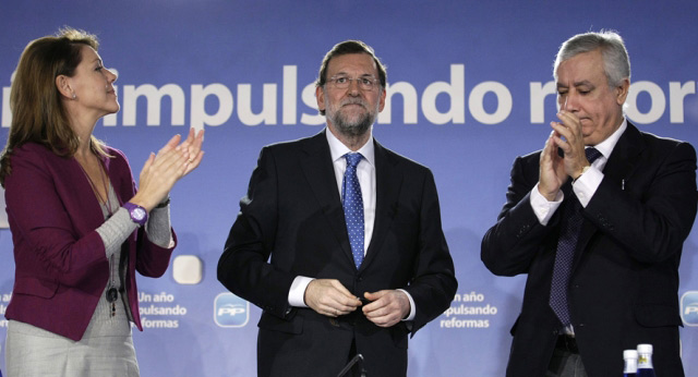 Mariano Rajoy tras su intervención en la inauguración de la 18 Interparlamentaria popular