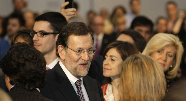 Mariano Rajoy interviene en un acto del PP de Madrid