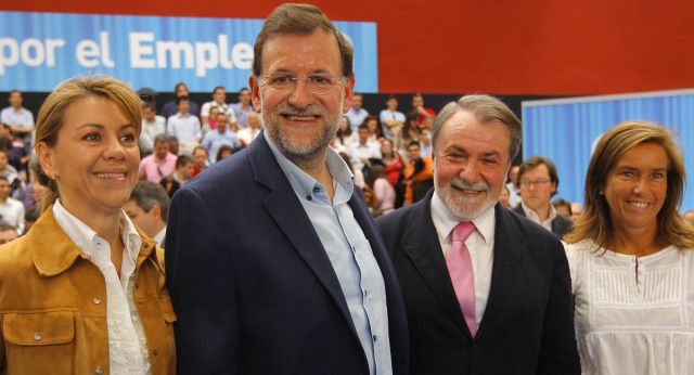 Rajoy, Cospedal, Mayor Oreja y Ana Mato en el acto por el empleo en Madrid