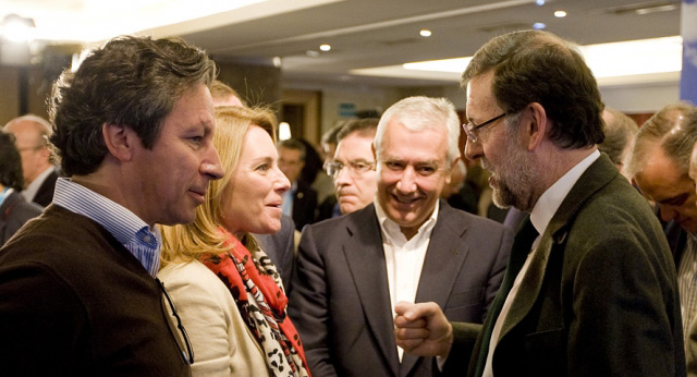 Mariano Rajoy con Javier Arenas, Arantza Quiroga y Carlos Floriano