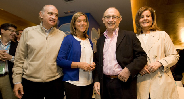 Jorge Fernández díaz, Ana Mato, Cristóbal Montro y Fátima Báñez