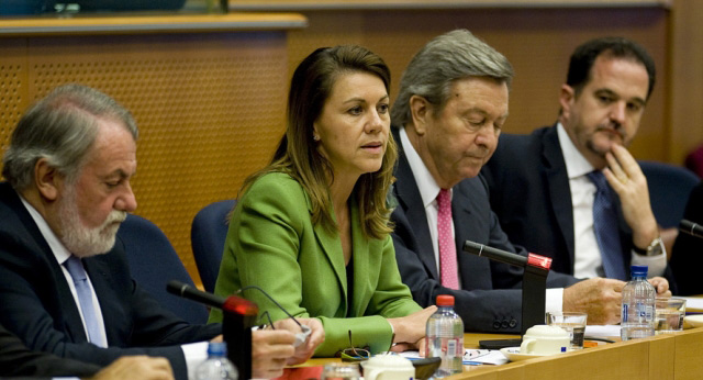 María Dolores de Cospedal preside la reunión del Grupo Popular en el Parlamento Europeo