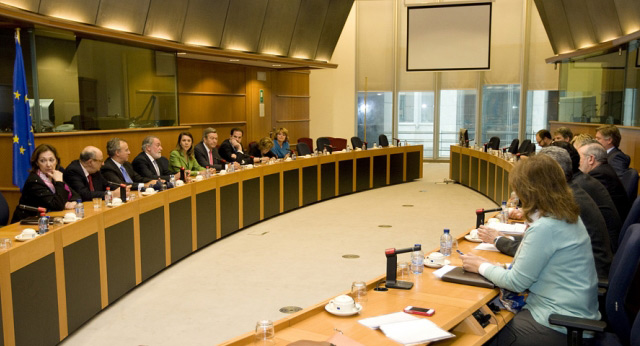 María Dolores de Cospedal preside la reunión del Grupo Popular en el Parlamento Europeo