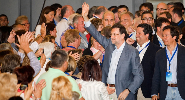 Mariano Rajoy y Carlos Floriano en la clausura la Convención del PP de la Comunidad Valenciana