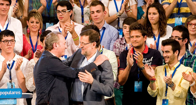 Mariano Rajoy y Alberto Fabra en la clausura la Convención del PP de la Comunidad Valenciana