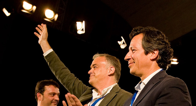 Carlos Floriano y Esteban González Pons en la inauguración de la Convención del PPCV