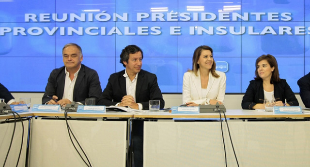 María Dolores de Cospedal preside la reunión con presidentes provinciales e insulares del PP