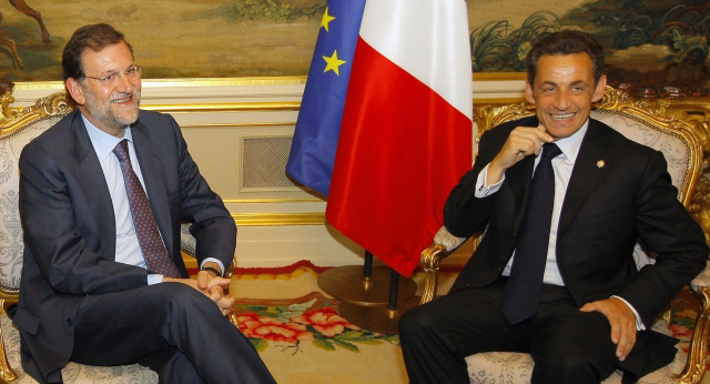 Mariano Rajoy con Nicholas Sarkozy