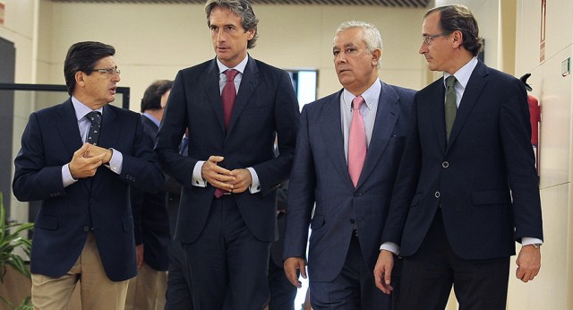 Juan José Matarí, Íñigo de la Serna, Javier Arenas y Alfonso Alonso a su llegada al Congreso