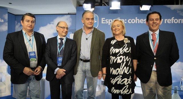 Antono Sanz, Cristóbal Montoro, Esteban González Pons, Mercedes Fernández y Rafael Merino