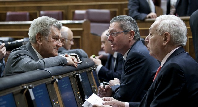 Jesús Posada con Alberto Ruiz-Gallardón y José Manuel García-Margallo