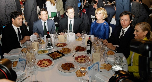 Mariano Rajoy en la cena de Navidad del PP de Madrid