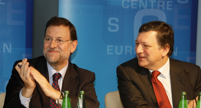 Mariano Rajoy y el presidente de la Comisión Europeea, Durao Barroso