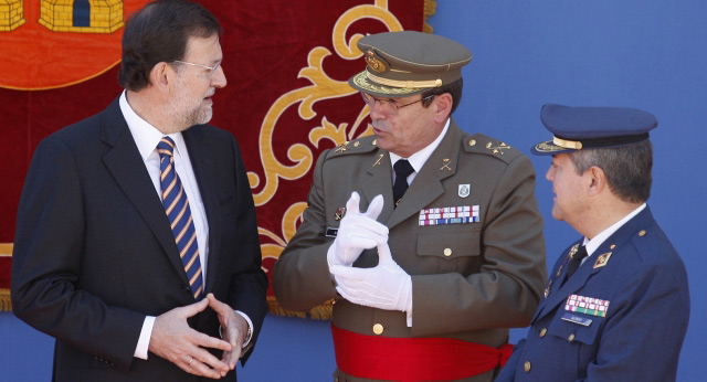 El presidente del Partido Popular, Mariano Rajoy, en la celebración del Dos de Mayo