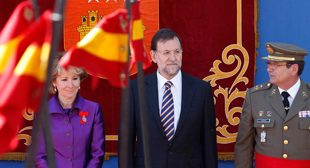 Mariano Rajoy durante el desfile