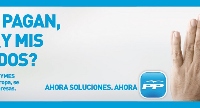 Cartel de la campaña del PP para las Elecciones Europeas sobre Paro