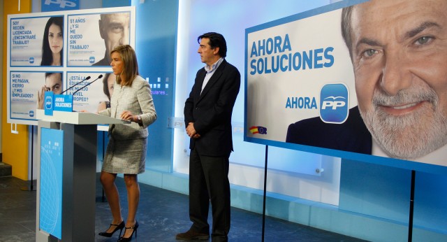 La coordinadora de la campaña del PP, Ana Mato, durante su intervención