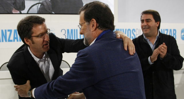 Rajoy saluda a Alberto Núñez Feijóo