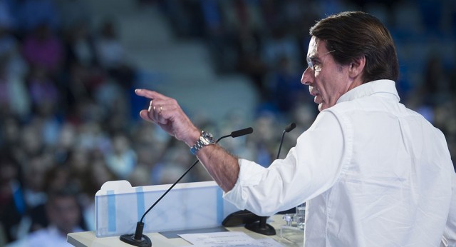 José María Aznar durante su intervención