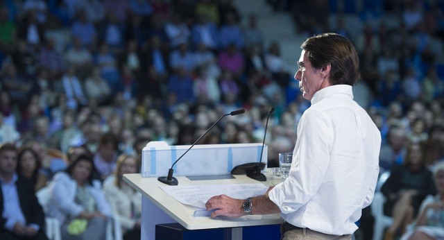 José María Aznar durante su intervención