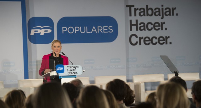 La candidata a la presidencia de la Comunidad de Madrid, Cristina Cifuentes