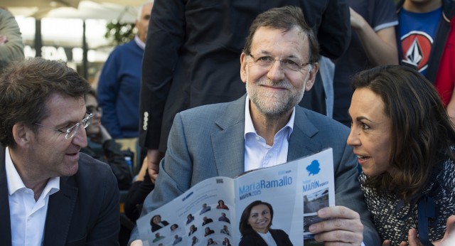 Paseo de Mariano Rajoy y Alberto Núñez Feijóo  por Marín, Pontevedra