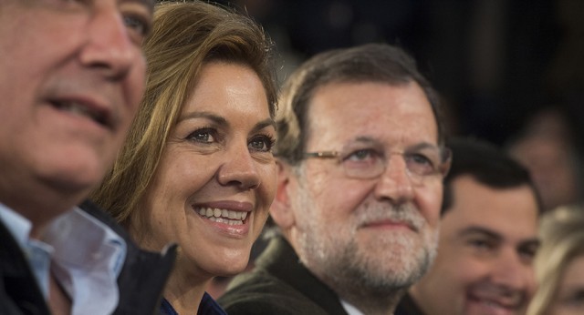 Javier Arenas, María Dolores de Cospedal y Mariano Rajoy