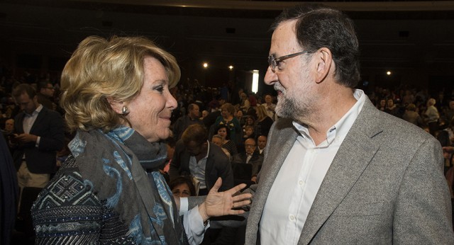 Mariano Rajoy con Esperanza Aguirre