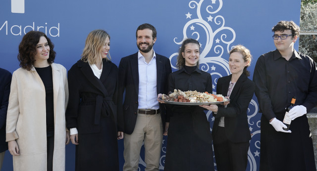 Pablo Casado interviene en la comida de Navidad del PP de la Comunidad de Madrid. 