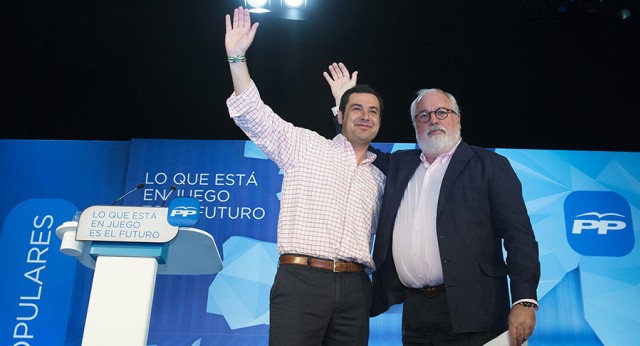  Miguel Arias Cañete con Juanma Moreno