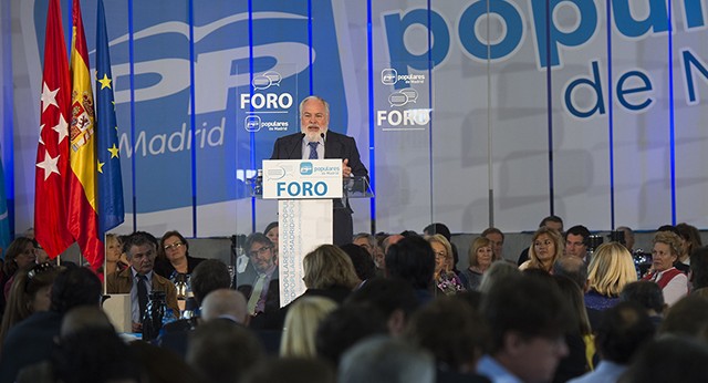 Miguel Arias Cañete durante su intervención en el Foro Madrid