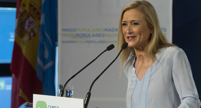 Cristina Cifuentes en la clausura del Campus de Verano de NNGG Madrid