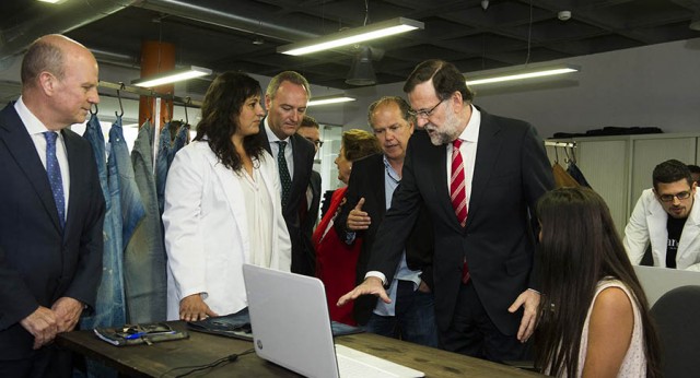 Mariano Rajoy visita la empresa Jeanología en Paterna, Valencia