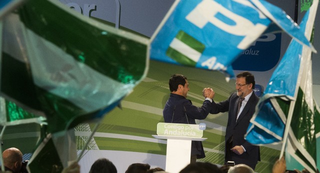 Mariano Rajoy y Juanma Moreno en Cádiz 