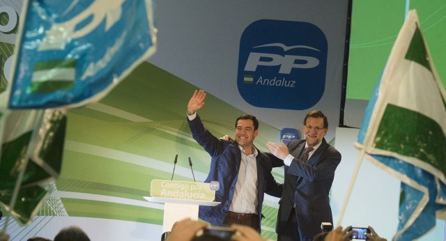 Mariano Rajoy y Juanma Moreno en Cádiz 