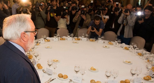 Miguel Arias Cañete en una conferencia en Barcelona Tribuna