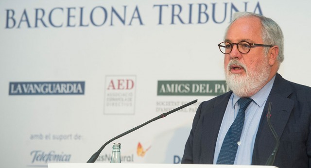 Miguel Arias Cañete en una conferencia en Barcelona Tribuna