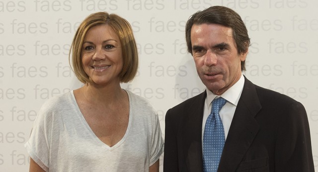 María Dolores de Cospedal y José María Aznar