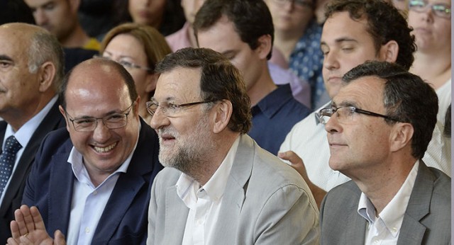 Mariano Rajoy y Pedro Antonio Sánchez en Murcia